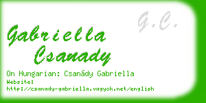 gabriella csanady business card