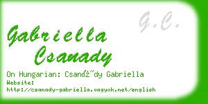 gabriella csanady business card